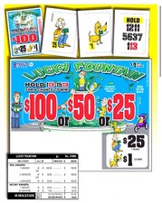Pull Tab Ticket - Hard Card - Game - Lucky Fountain - 240 ct picture