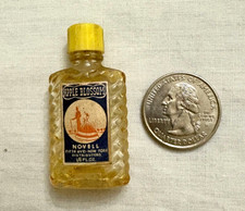 VTG Apple Blossom Novell Mini Perfume Bottle Spiral Ribbed With Lid 2 In 1950s picture