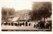 Wauneta Nebraska Street Scene Tecumseh & Wichita St. Chase Co RPPC Postcard COPY picture