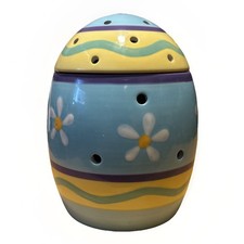 Scentsy Easter Egg Wax Warmer Pastel Colors and a Daisy Flower Design Retired picture