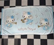 VINTAGE HTF 2001 HELLO KITTY BLUE ANGEL TOWEL picture