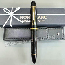 MONTBLANC Meisterstück 149 Black Resin Fountain Pen Gold Trim Collector picture