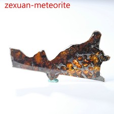 38.5Ct Brenham Olive Meteorite Pendant Olive Meteorite Slice /USA GP1218 picture