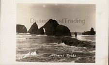 Netarts Rocks Oregon Coast RPPC Postcard AZO UNP 1904-1918 picture