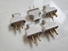 5 PACK Vintage White Antique Style Electrical Plug Cloth Covered Wire Lamp Cord picture