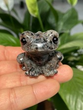 1pc Natural Yooperlite Quartz Carved Crystal Frog skull reiki healing gift Decor picture