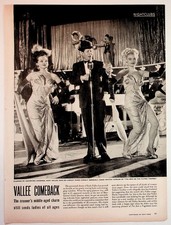Rudy Vallee Comeback Magazine Article & Jacques Kreisler Watch Band Ad picture