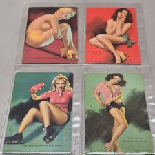 Vintage Earl Moran Mutoscope Pin Up Cards Glamour Cheesecake Art 4 Pc picture