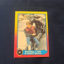1989 Topps Back to the Future Part II #87 Michael J. Fox Rookie RC Card NRMT picture