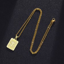 Women's Fashion Jewelry Fashion Gold Cross Pendant Men women Necklace 1PC picture