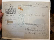 1863 Bill of Lading Glidden & Williams Boston To San Francisco Gold Rush picture