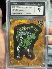 2025 Topps Marvel Comic Book Heroes #35 Doctor Doom Gold Atomic Ref /125 CGC 9 picture