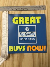 Vintage Rare Mopar Top Quality Used Cars Dealership Flag  picture