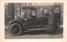 J32/ Interesting RPPC Postcard c1910 Early Automobile Bus Driver 294 picture