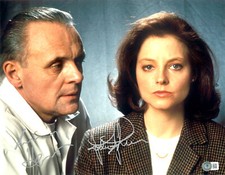 Jodie Foster  & Anthony Hopkins Signed Silence Of The Lambs 11x14 Photo Beckett picture