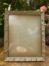 Vintage Hollywood Regency Gold Ornate Picture Frames with Red Velvet Mat Inserts picture