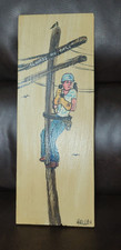 Folk Art Illinois Bell Utility Lineman 