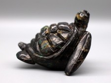 Ron Laahty (d) Courtland Stone (Tenorite & Chrysocolla) Zuni Sea Turtle Fetish picture