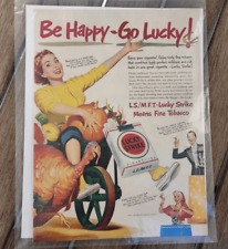 Vintage 1950s Lucky Strike Magazine Ad Approx 11x17 picture