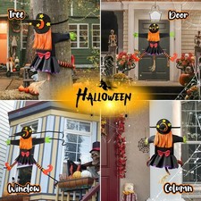 Halloween Decorations Outdoor Crashing Witch: 44'' Flying Crashed Witches Hangin picture