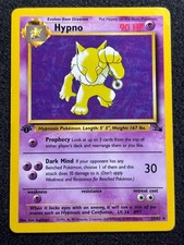 1st Edition Hypno 23/62 Pokemon Card 1999 Fossil Set Vintage Non Holo Rare MP picture
