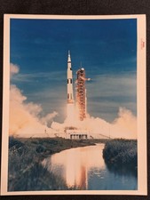 NASA Apollo 15 Saturn V Launch Red Number Photograph S-71-41810 Vintage picture