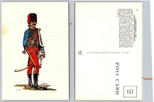 1780 Hussar Officer Lauzun's Legion Military Uniform Postcard 1968 picture