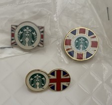 Starbucks UK London Olympics 2012 Set Of 3 Lapel Pins Limited Edition Pins picture