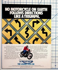 Vintage Triumph Motorcycle Ad