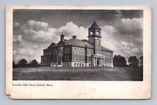 Antique Illinois Postcard DEKALB Township High School 1910s to Sterling IL picture