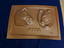 1960’s NYRA New York Racing Ass. Horse Head & Horseshoe SARATOGA Plastic Sign picture