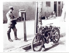 Flying Merkel Motorcycle with Postman 8 1/2 x 11 Photo picture