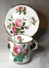 Vintage Hammersley Demi Teacup Grandmother's Rose Bone China England + Saucer picture