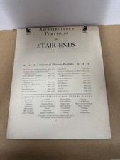 1928 Architecture’s Portfolio STAIR ENDS Antique Staircase Design Photos RARE picture