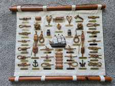 Vintage Cutty Sark nautical knots display canvas wall hanging art picture
