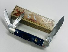 Frost Cutlery 3 Blade Whitetail WT-205 BLSB Blue Whittler Pocket Knife Stainless picture