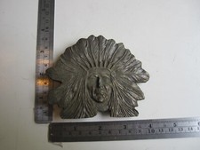 Vintage Wyoming Studio Art Works W-8 Indian Chief With Headdress Buckle BIS picture