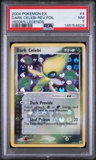 2004 Pokemon EX Hidden Legends Dark Celebi Reverse Foil #4/101 PSA 7 picture