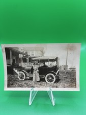 c1918 Vintage Photo Woman Early Maxwell Overland Touring Car Automobile picture