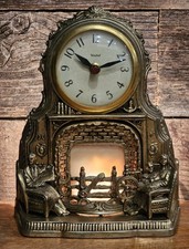 VTG 1960s United Clock Corp. Fireplace Mantle Desk Counter Top Electric Clock picture