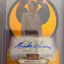 Topps 2025 Star Wars Meiyo Resistance Honor Die-Cut RSHA-A Amanda Lawrence 1/1 picture