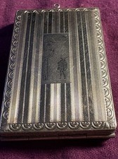 Antique 1920 ‘s R & G Co. Belais 14K White Gold Front Dance Compact, Read 106yrs picture