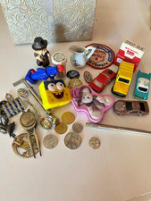 Vintage Collectibles Junk Drawer Lot: Coins Jewelry Toys 27 pc picture