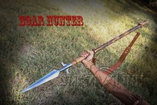 Custom Handforged Boar Hunting Spear , viking spear, Hunting spear with sheath picture