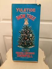 VTG 60'S Yuletide Enterprises Snowfall Christmas SNOW TREE COMPLETE JAPAN RARE picture