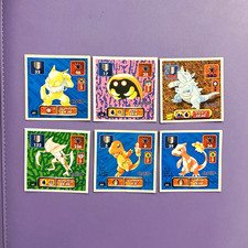 Pokemon vintage  Amada sticker lot of 6 charmander, charmeleon, hypno, kabutops  picture