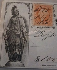 SLING's 🪙 Vintage 1866 THE Second NATIONAL BANK - SCRANTON Pennsylvania CHECK picture