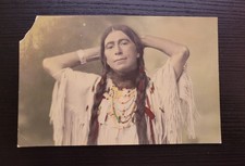 1920'S CANDID PHOTO. unique?NATIVE AMERICAN INDIAN POSING SCARCE x2 picture