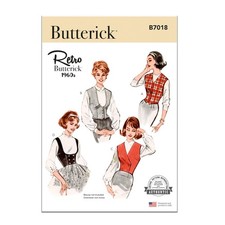 Misses' Vintage 1960's Vest Waistcoat Sewing Pattern Packet B7018H5 B7018 picture