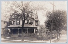 c1910 RPPC Victorian House Wraparound Porch Architecture Photo Postcard -214 picture